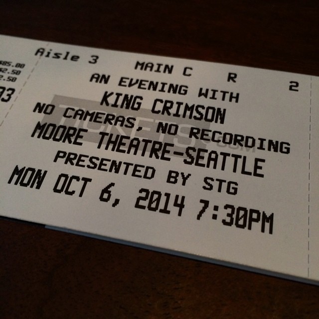 I cannot believe this is real. Less than four months to King Crimson!!