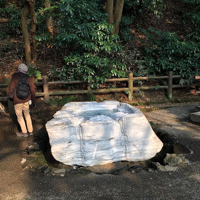 This is the fourth catch stone installed on this spring, here since 1987.