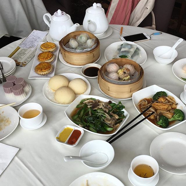 Joyfully ordering way too much at this colossal dim sum restaurant
